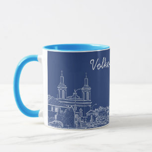 Volkovysk Belarus Architecture Cathedral Sketch Mug