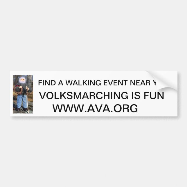 Volksmarcher, FIND A WALKING EVENT NEAR YOU., V... Bumper Sticker (Front)