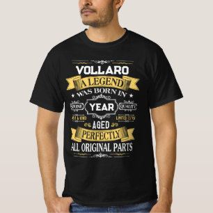 VOLLARO A Legend Was Born in Year T-Shirt