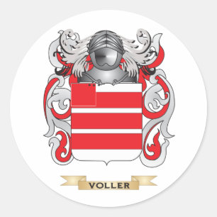 Voller Family Crest (Coat of Arms) Classic Round Sticker