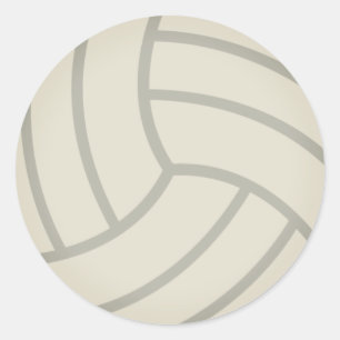Volley-Ball Emoji Classic Round Sticker