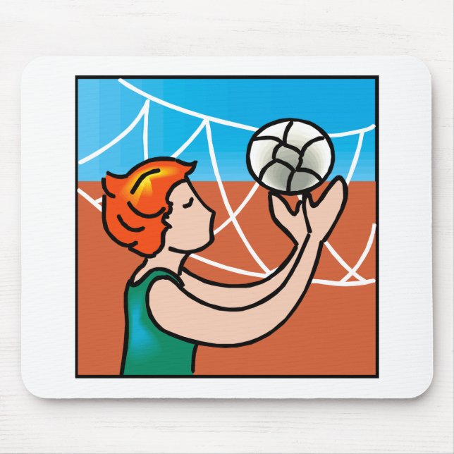 Volley Ball girl Mouse Pad (Front)