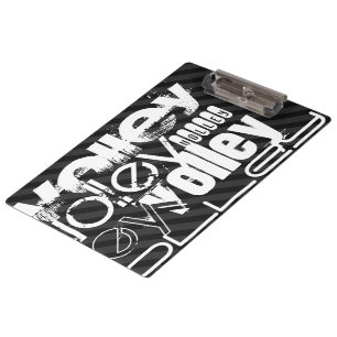 Volley; Black & Dark Grey Stripes Clipboard