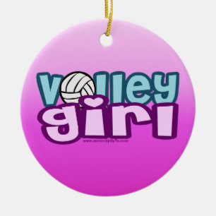 Volley Girl Ceramic Ornament
