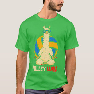Volley Llama Sports Game Volleyball  T-Shirt