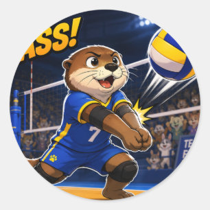 VOLLEY PASS OTTER VOLLEYBALL STICKER