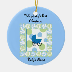 VolleyBaby's First Christmas Blue Ornament