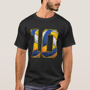 Volleyball 10th Birthday Boy Girl Four 10 Years Ol T-Shirt