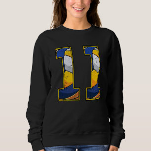 Volleyball 11th Birthday Boy Girl Eleven 11 Years Sweatshirt