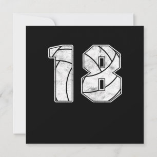 Volleyball 18 th Birthday Celebration Sports Gift Invitation