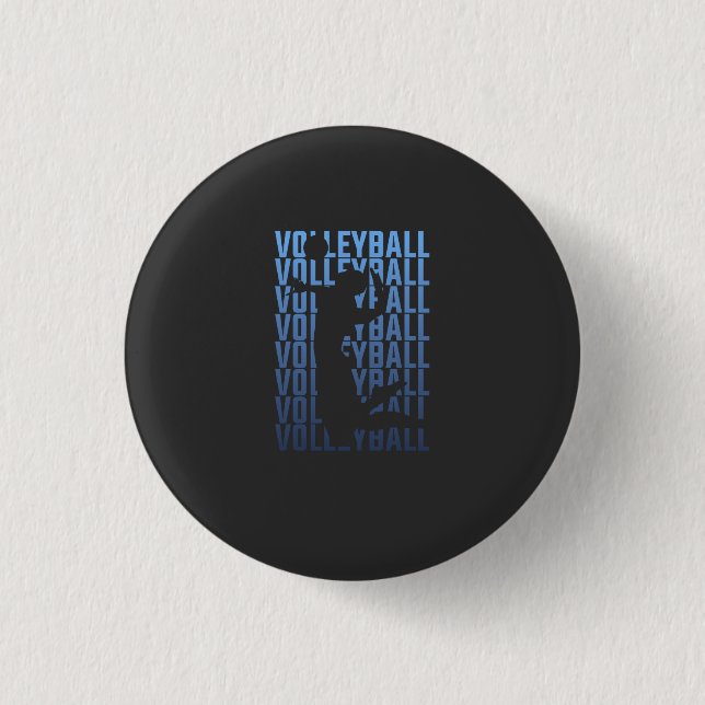 Volleyball 3 Cm Round Badge (Front)