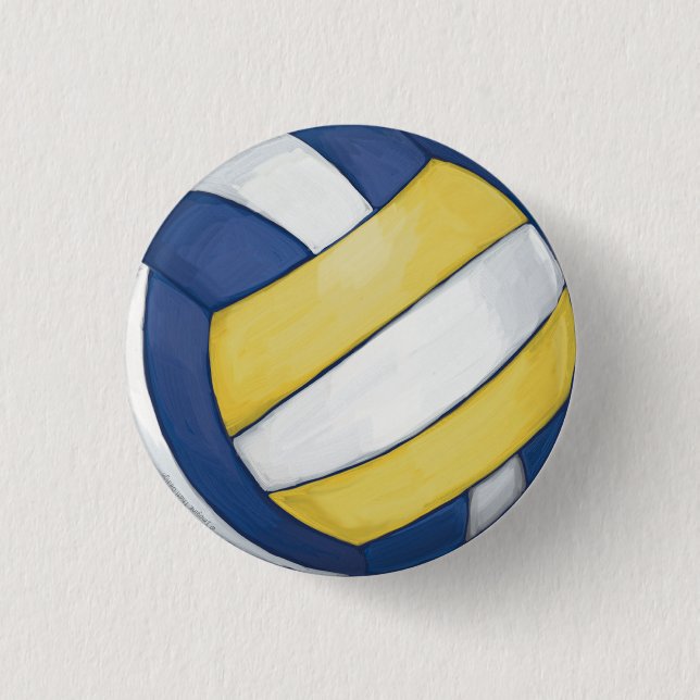 Volleyball 3 Cm Round Badge (Front)