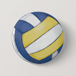Volleyball 6 Cm Round Badge