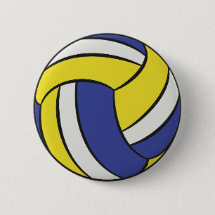 Volleyball 6 Cm Round Badge