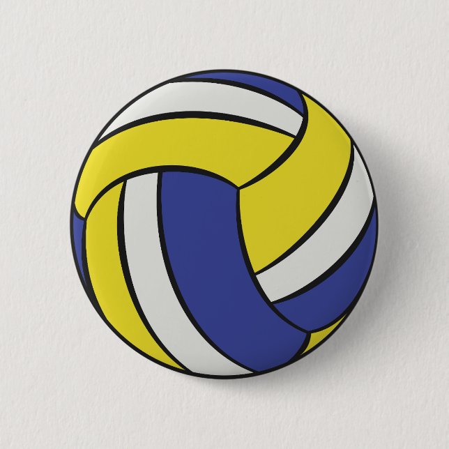 Volleyball 6 Cm Round Badge (Front)