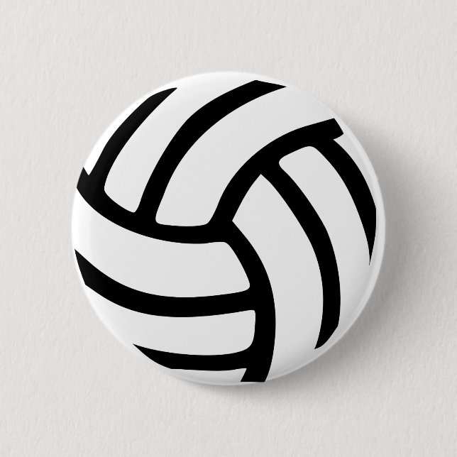 Volleyball 6 Cm Round Badge (Front)