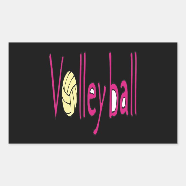 Volleyball 9 rectangular sticker (Front)