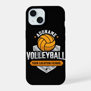 Volleyball ADD TEXT School Varsity Team Player iPhone 15 Case