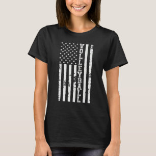 Volleyball American Flag Men Women Kids Merica USA T-Shirt