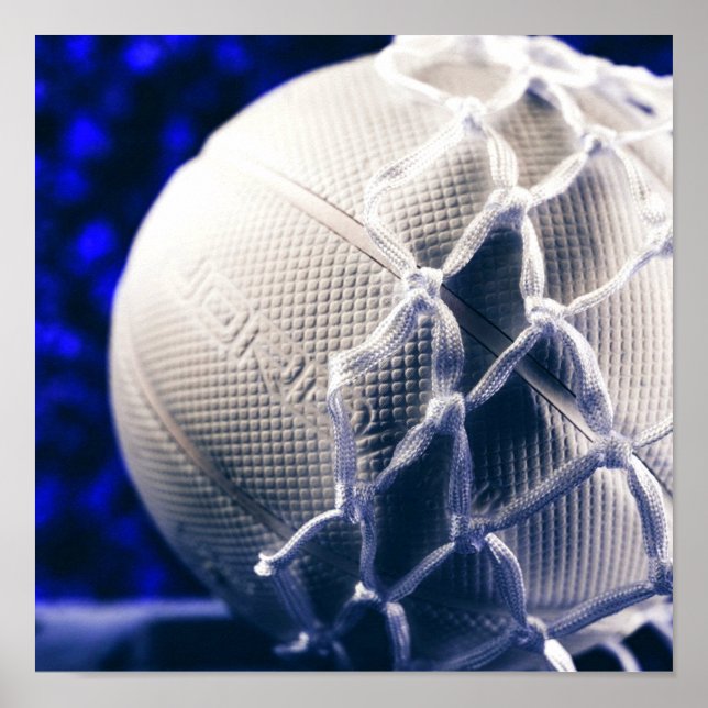 Volleyball and Net Team Coach Poster (Front)