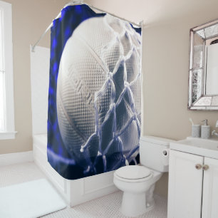 Volleyball and Net Team Coach Shower Curtain