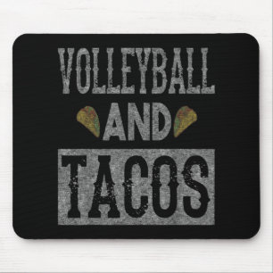 Volleyball and Tacos Fun Taco Distressed Mouse Pad