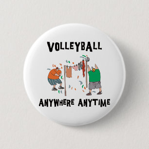 Volleyball AnyWhere Anytime 6 Cm Round Badge