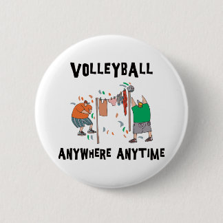 Volleyball AnyWhere Anytime 6 Cm Round Badge