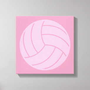 Volleyball Art Pink or CUSTOM COLOR Canvas Print