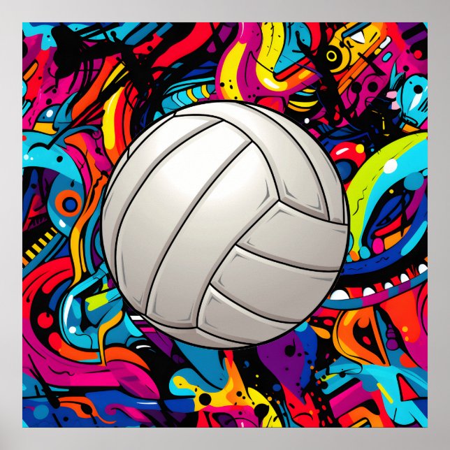 Volleyball Art Poster (Front)