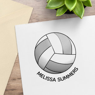 Volleyball Ball Custom Name Rubber Stamp