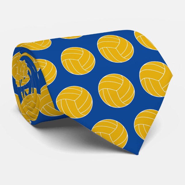 Volleyball Ball Pattern Tie (Rolled)