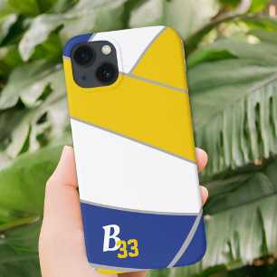 Volleyball Ball Player Number Monogram Sports iPhone 13 Case