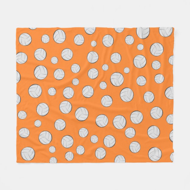 Volleyball Balls Seamless Pattern  Fleece Blanket (Front (Horizontal))