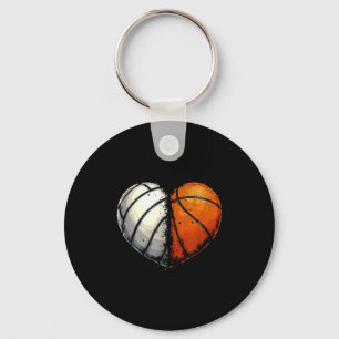 Volleyball Basketball Ball Heart Srts Lover Valent Key Ring
