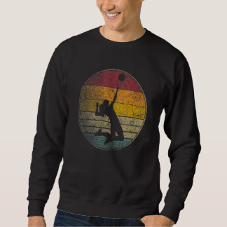 Volleyball Beach College High School Vintage Retro Sweatshirt