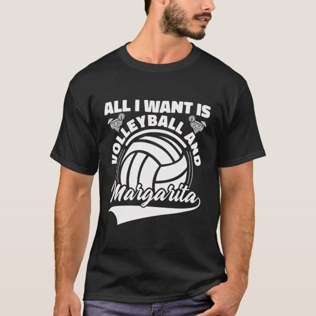 Volleyball Beach - Vball Volleyball Margarita T-Shirt (Front)