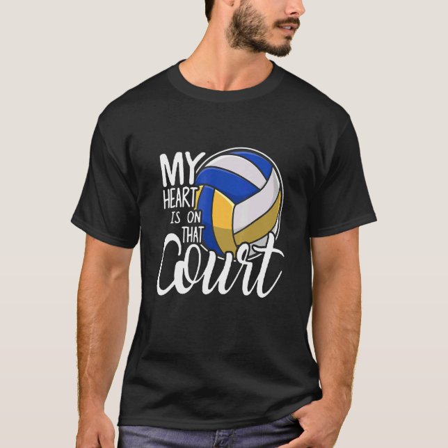 Volleyball Beach Volleyball Indoor Volleyball Midd T-Shirt (Front)