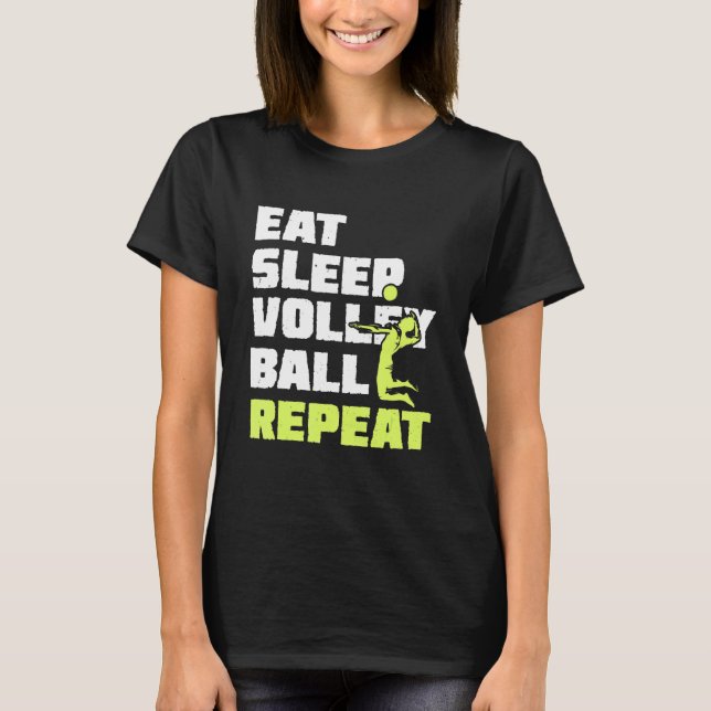 Volleyball Beach Volleyball Indoor Volleyball Midd T-Shirt (Front)