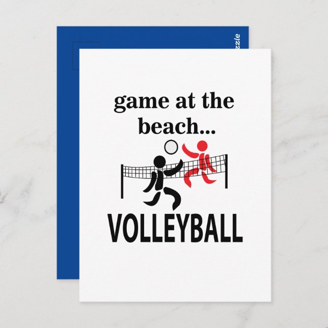 Volleyball Beach Volleyball Postcard (Front/Back)