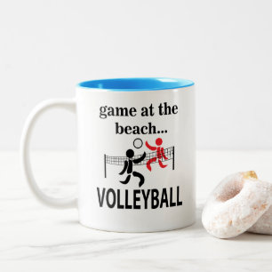 Volleyball Beach Volleyball Two-Tone Coffee Mug