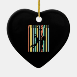 Volleyball  Beachvolleyball Retro Ceramic Ornament