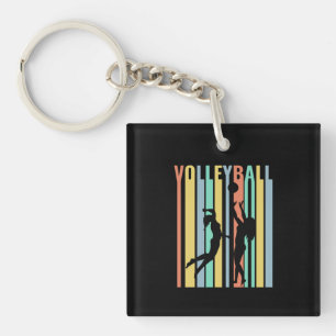 Volleyball Beachvolleyball Retro Key Ring