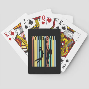 Volleyball  Beachvolleyball Retro Playing Cards