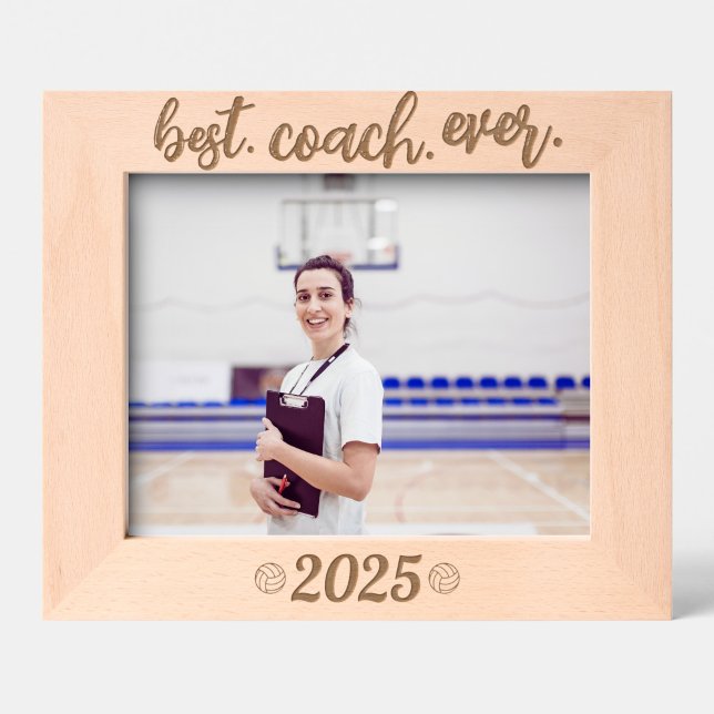 Volleyball Best Coach Ever Custom Year Etched Frames (Creator Uploaded)