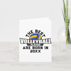 Volleyball Birth Year Name Number Card