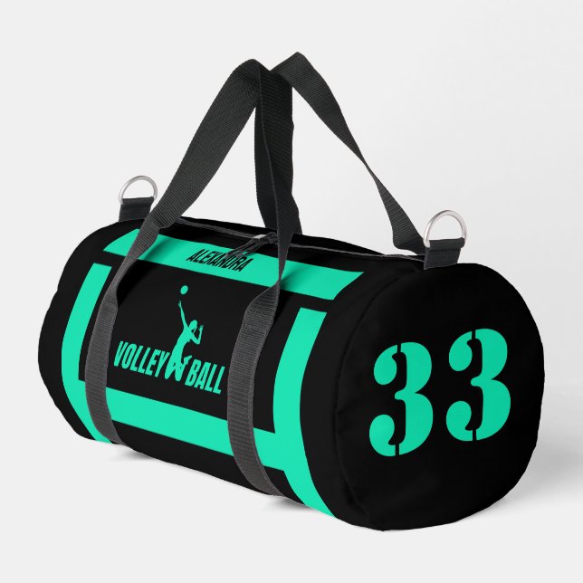 Volleyball Birthday Gift, Volleyball Player Girl, Duffle Bag (Left Corner)