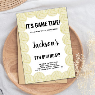 Volleyball Birthday Invitations