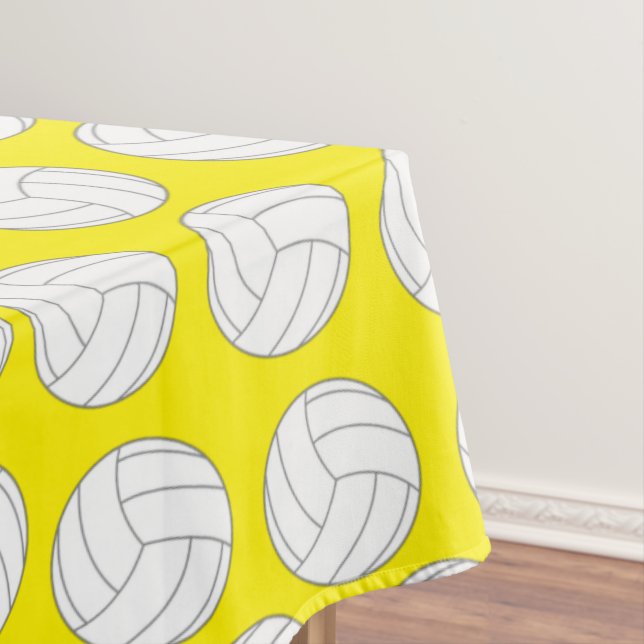 Volleyball Birthday Party Tablecloth (In Situ)