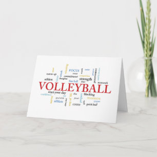 Volleyball Birthday with Words Card